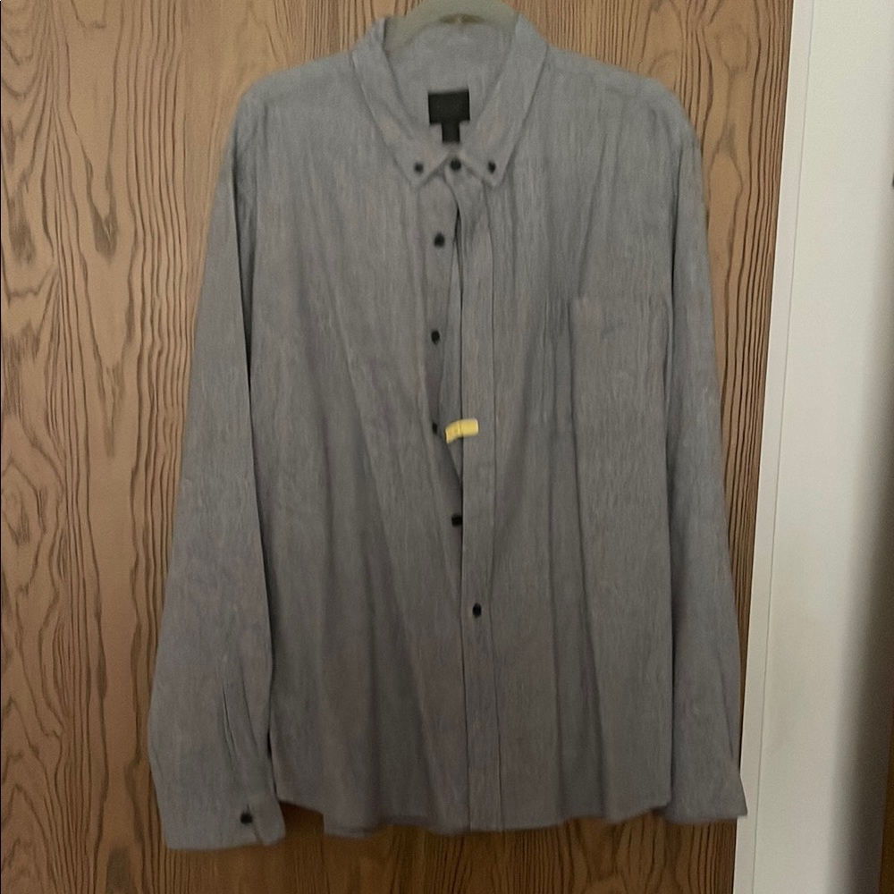 Gray Button-Up Shirt